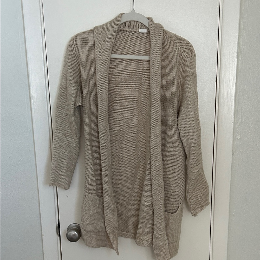 GAP Light Brown Open-Front Cardigan